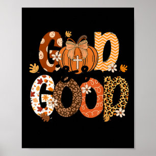Poster Dieu de la foi chrétienne de Thanksgiving de pumpk
