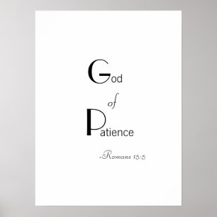 Poster Dieu de la patience