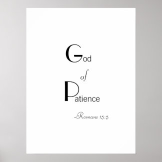 Poster Dieu de la patience