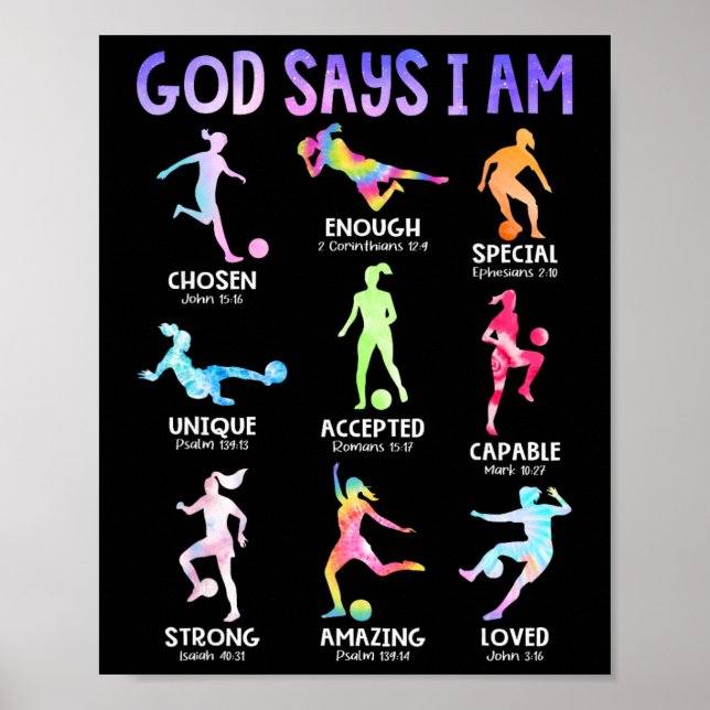Poster Dieu dit que je suis chrétien Filles Adolescents E (Devant)