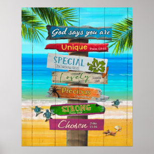 Poster Dieu dit que vous êtes Tortue