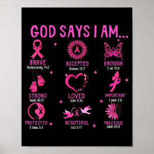 Poster Dieu dit sensibilisation au cancer du sein Bible c