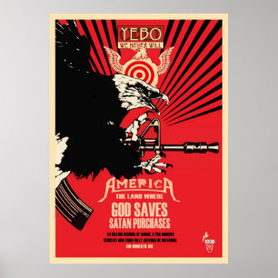 Poster "Dieu économise et les achats de Satan "
