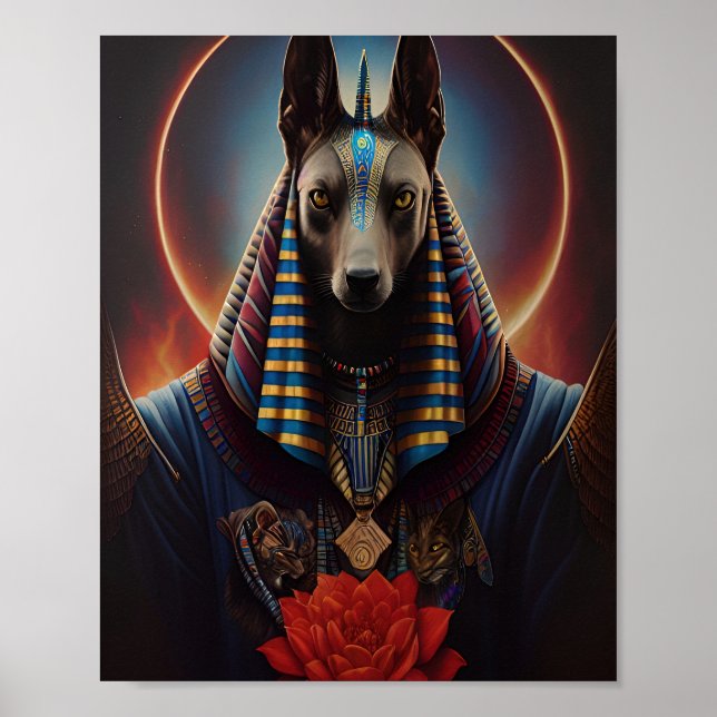 Poster Dieu égyptien Anubis (Devant)