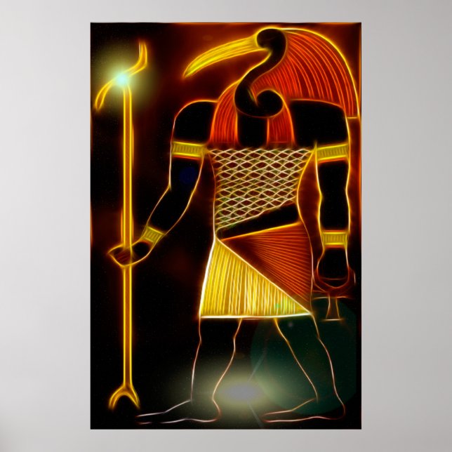 Poster Dieu égyptien Thoth (Devant)