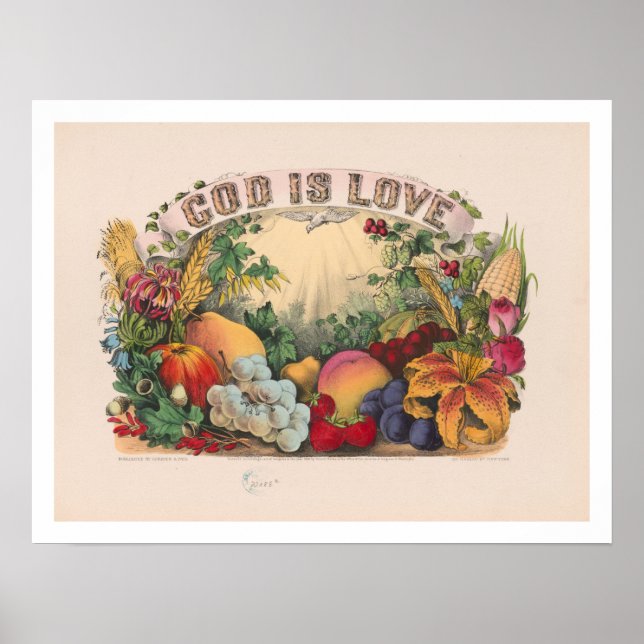 Poster DIEU EST AMOUREUX par Currier & Ives (Devant)