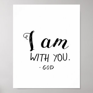 Poster Dieu est avec toi Je suis Christian Wall Art