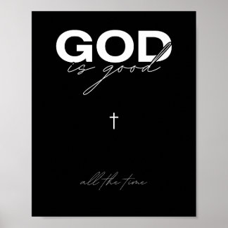 Poster Dieu est bon tout le temps Art Inspirationnel