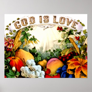 Poster Dieu est COPIE d'affiche d'amour