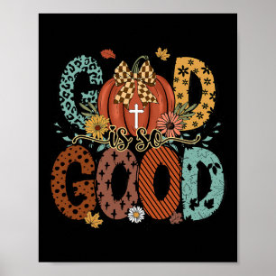 Poster Dieu est si bon automne Christian Automne Citrouil