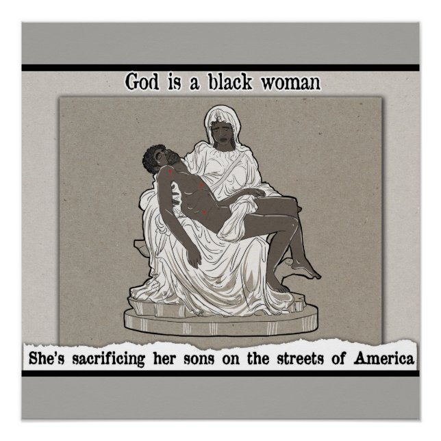 Poster Dieu est une femme noire (Devant)