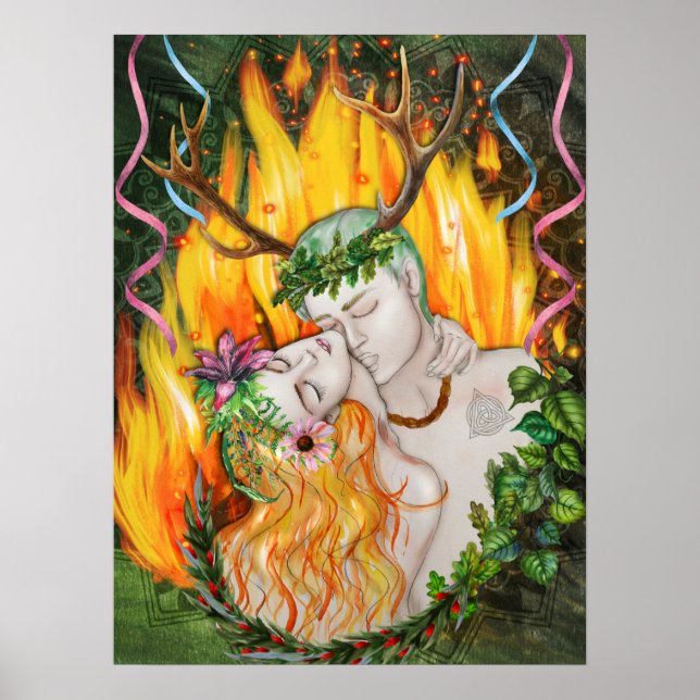 Poster Dieu et déesse Beltane Fire (Devant)