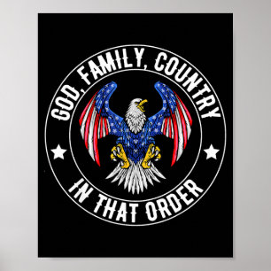 Poster Dieu Famille Pays Dans Cet Ordre Chrétien Patriote