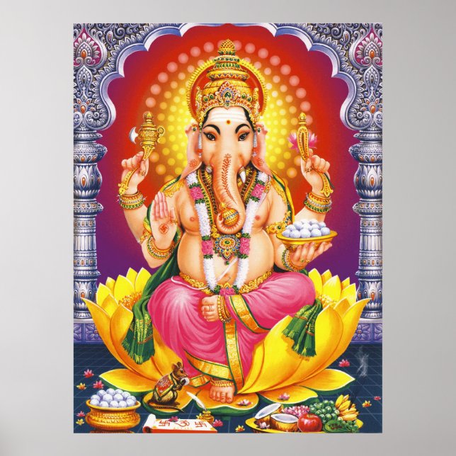 Poster Dieu Ganesha (Devant)