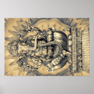 Poster dieu hindou or Ganesh