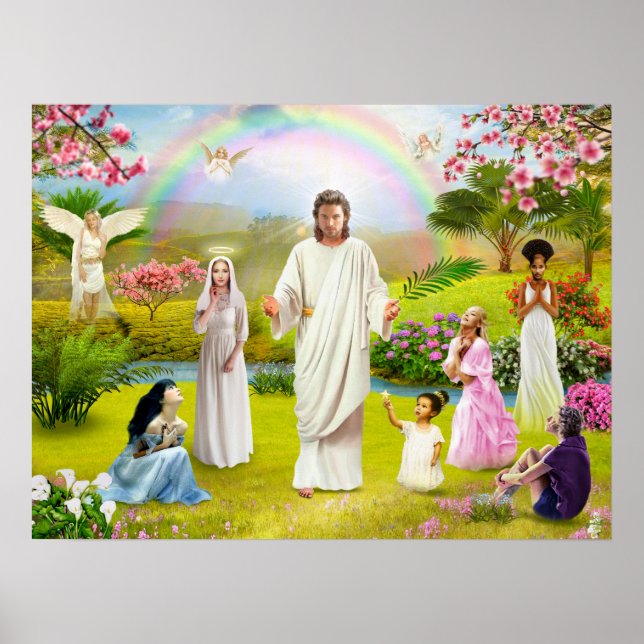 Poster Dieu Jésus Bible Angel Chrétienté religion (Devant)
