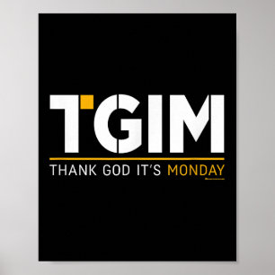 Poster Dieu merci, c'est lundi_ Une touche d'humour sur l