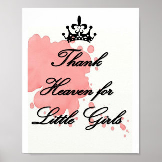 Poster Dieu merci pour les petites GIrls