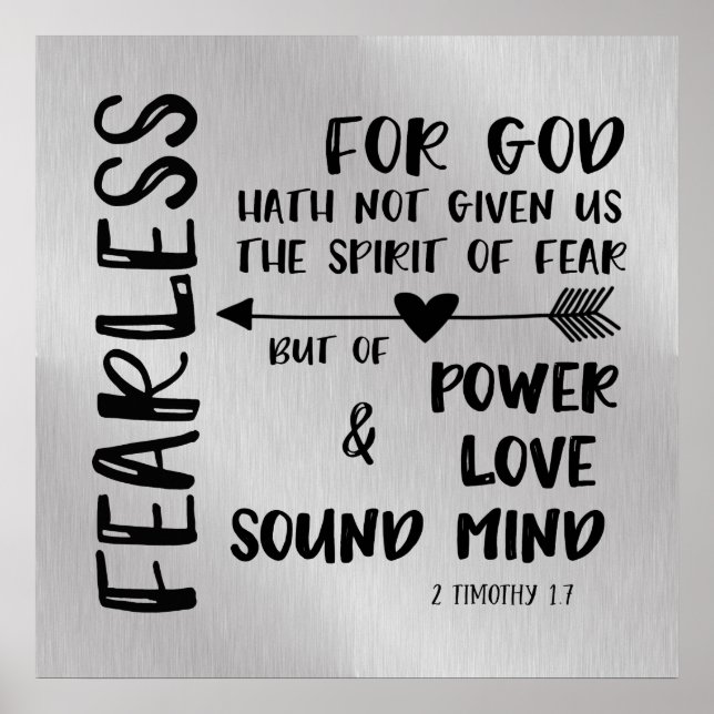 Poster Dieu ne nous a pas donné l'esprit de l'Écriture de (Devant)