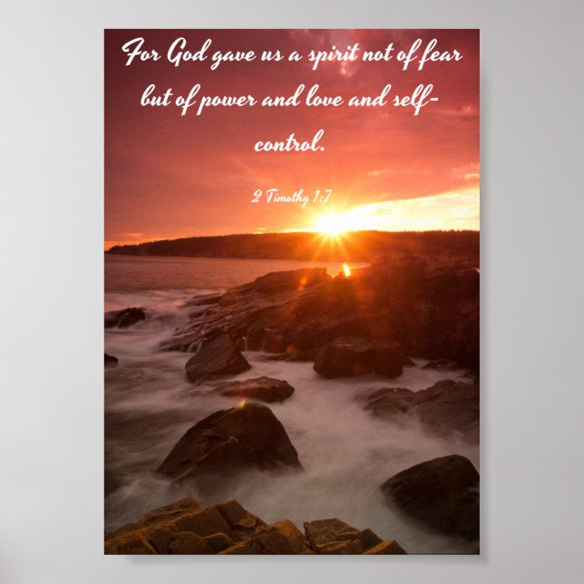 Poster Dieu nous a donné un esprit - Bible (Devant)