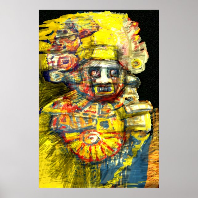 Poster Dieu précolombien (Devant)