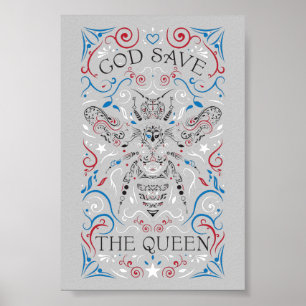 Poster dieu sauve la reine