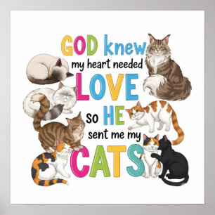 Poster Dieu savait mon coeur avait besoin d'amour - migno