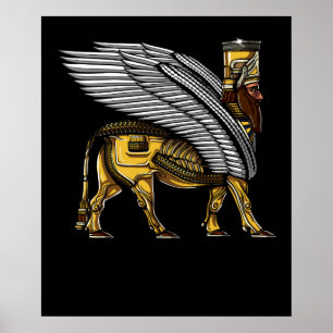Poster Dieu sumérien antique étranger de gardien