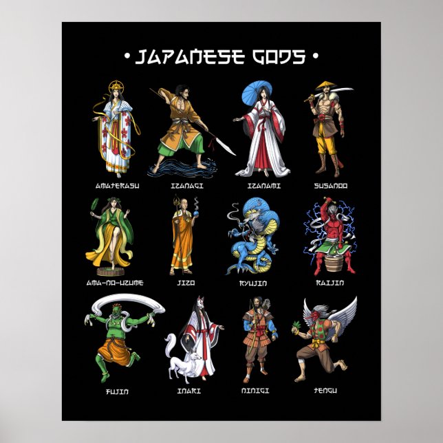 Poster Dieux japonais (Devant)