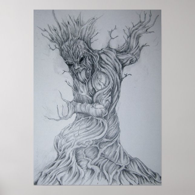 Poster Dieux Maoris, Tane Mahuta. Dieu de la forêt (Devant)