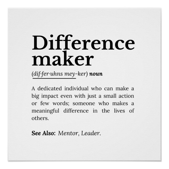 Poster Différenciateur - Citation Inspirationnelle (Devant)