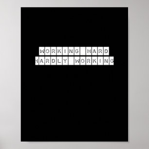 Poster Difficile à travailler - Vibes de travail