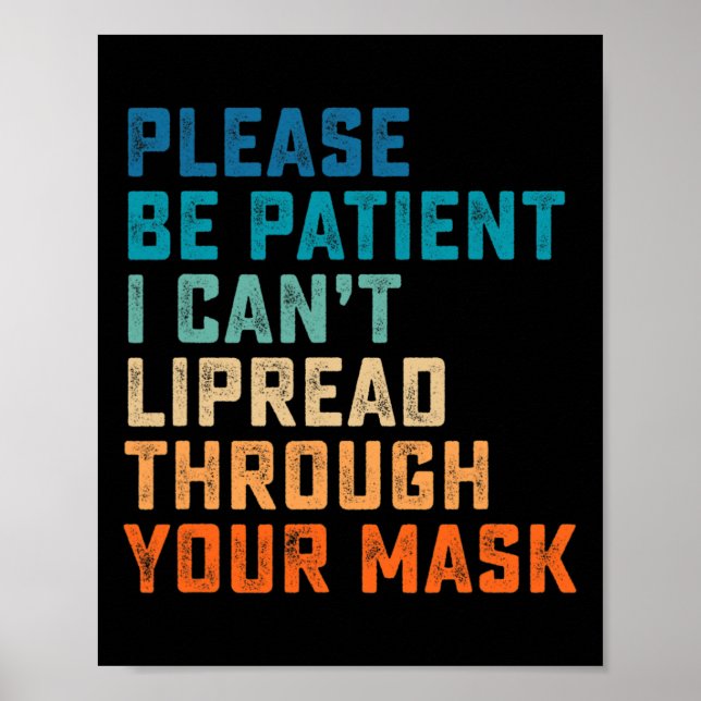 Poster Difficile d'oreille ASL Signal Auditif Handicapé S (Devant)