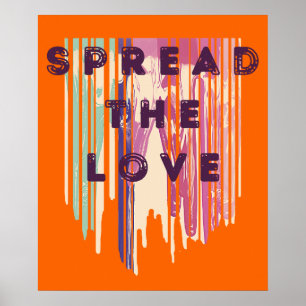 Poster Diffuser L'Amour Fondu Couleurs Citations Positive
