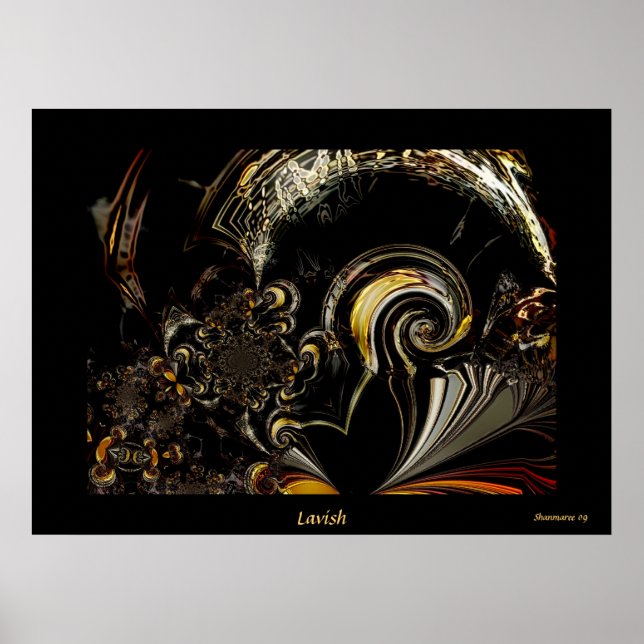 Poster Digital Abstrait Art Lavish (Devant)