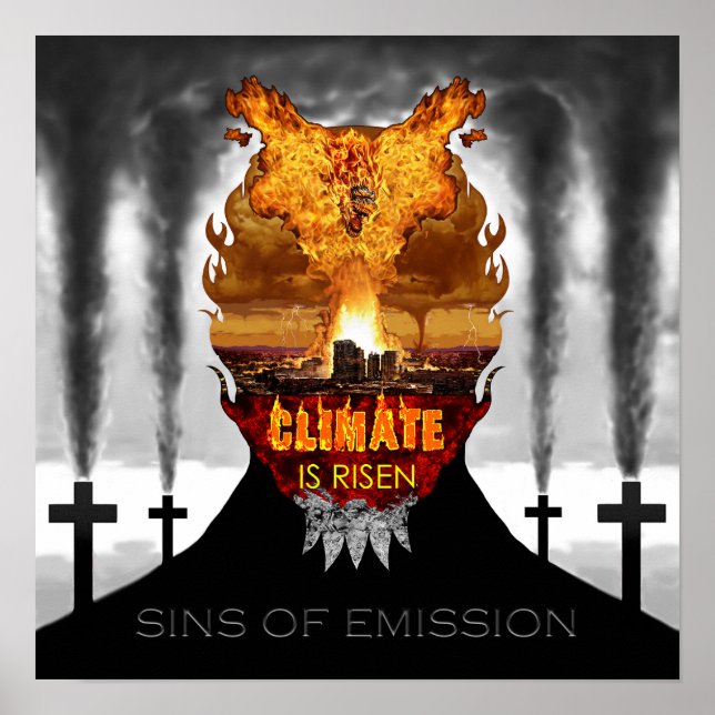 Poster Digital painting about climate change. (Devant)