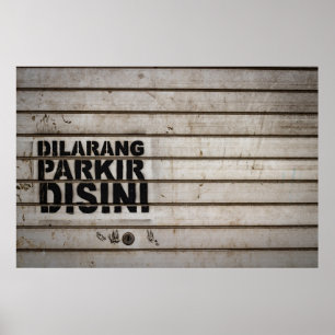 Poster Dilarang parkir disini