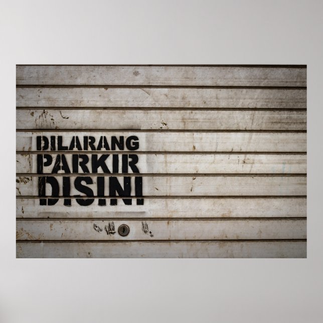 Poster Dilarang parkir disini (Devant)