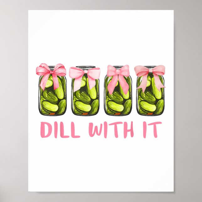 Poster Dill Avec Elle Canne Pickle Coquette Bows Femme Gi (Devant)