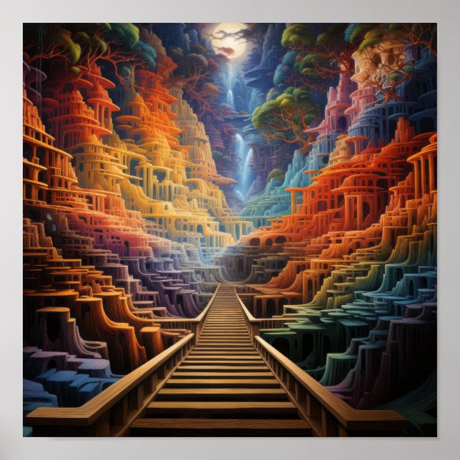 Poster d'illusion cinématique : Couleurs vives et  (Devant)