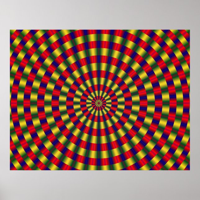 Poster d'illusion optique fractale (Devant)