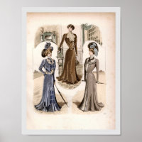 Poster d'illustration de mode Vintage de Glam Edwa