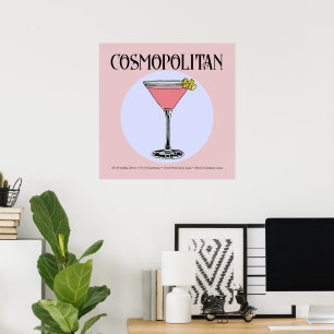Poster d'illustration Retro Cosmopolitan