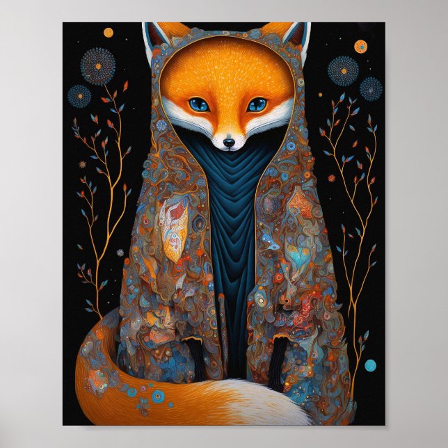 Poster d'Imaginaire Whimsical Fox Woodland (Devant)