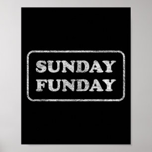 Poster Dimanche Fun Brunch Football Sports BBQ 