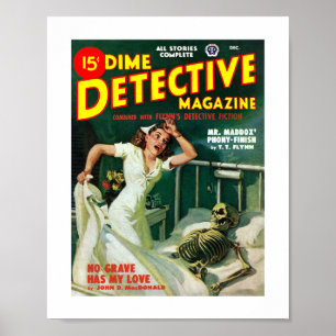 Poster Dime Detective Magazine (déc. 1948)