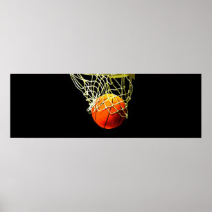 Poster d'impression Basketball & Net