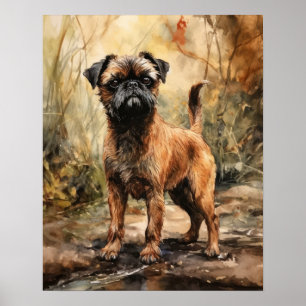 Poster d'impression Brussels Griffon Dog Art