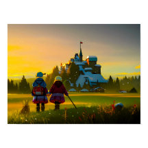 Poster d'impression Castle et Meadow