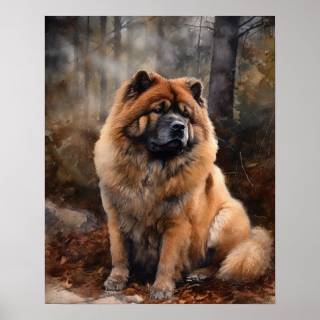 Poster d'impression Chow Chow Dog Art (Devant)